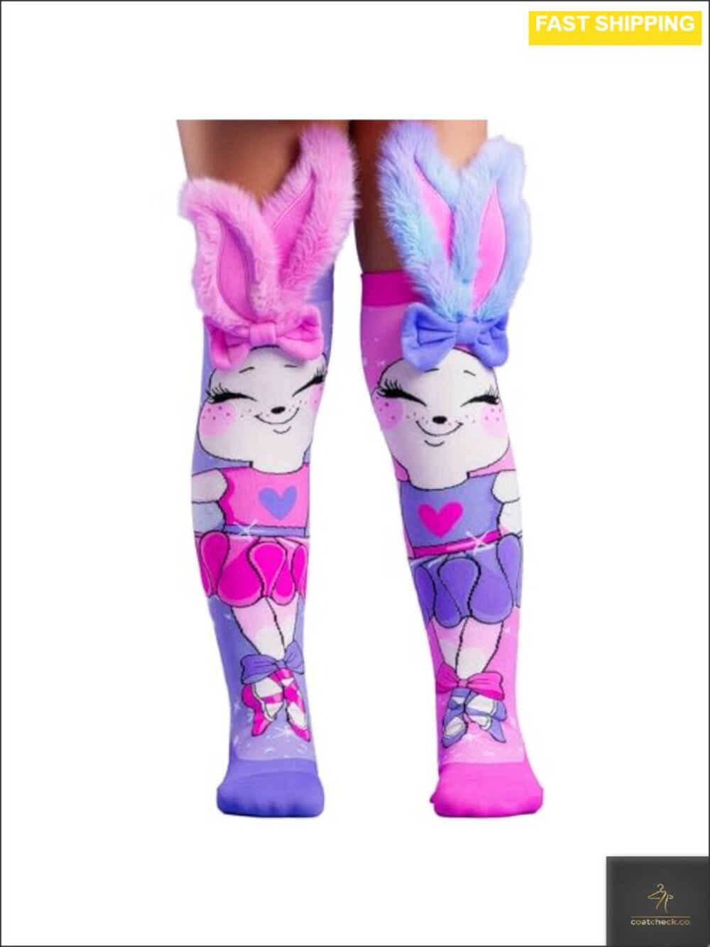 Knee-High Ballerina Bunny Dress-Up Socks Nylon Blend Fun Gift